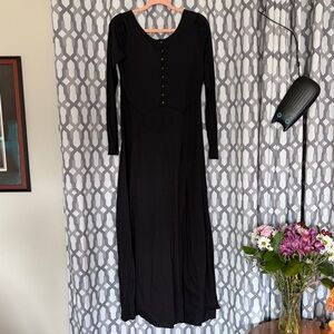 Free People Black Long Sleeve Dress
